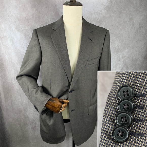 Ermenegildo Zegna Blazer Jacket Men 40L Brown Sport Coat Wool Silk Pockets - Picture 1 of 16